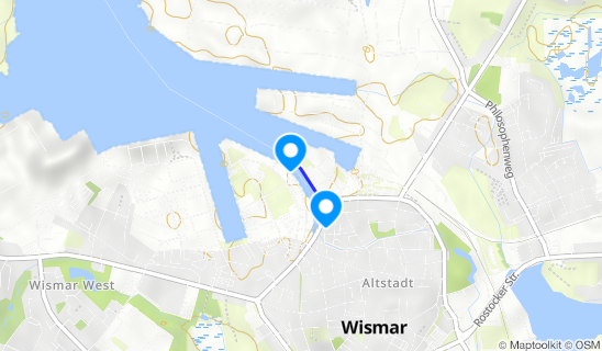 Kartenausschnitt Alter Hafen Wismar